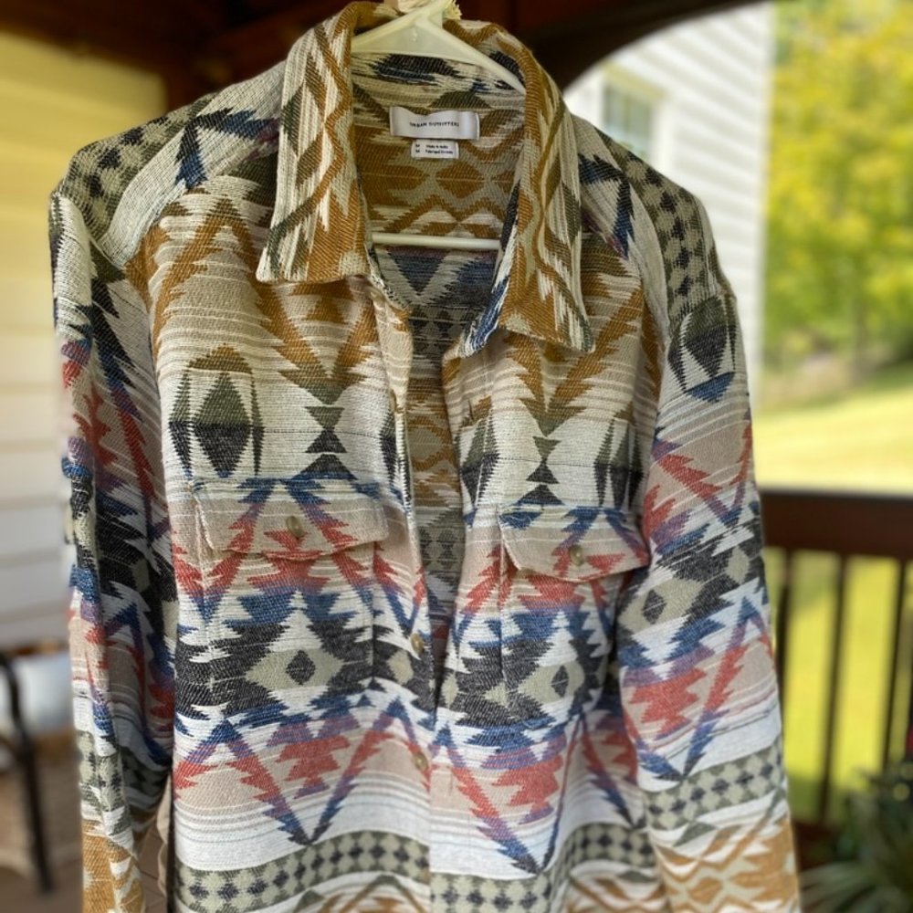 Urban Outfitters native print shirt jacket men